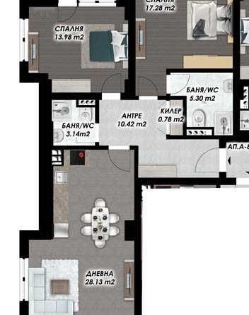 Тристаен апартамент в Пловдив, Мараша - 88 кв.м за 528 €/кв.м - Снимка #1