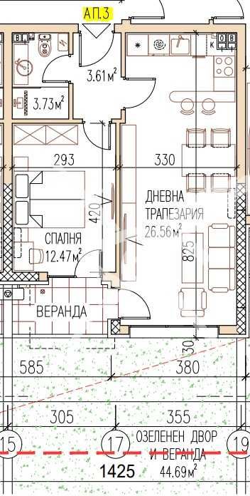 Двустаен апартамент в Пловдив, Остромила - 63 кв.м за 1151 €/кв.м - Снимка #1