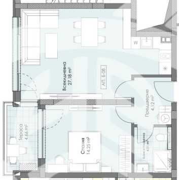 Двустаен апартамент в Пловдив, Остромила - 73 кв.м за 1053 €/кв.м - Снимка #1