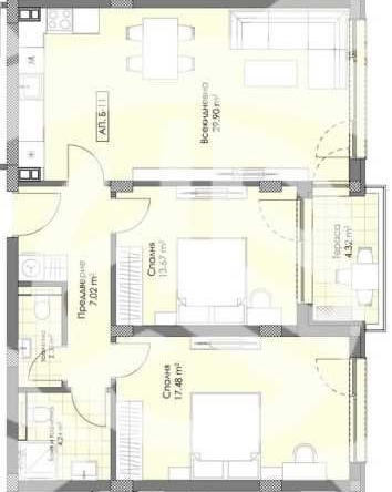 Тристаен апартамент в Пловдив, Остромила - 105 кв.м за 592 €/кв.м - Снимка #1