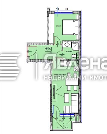 Двустаен апартамент в Поморие - 59 кв.м за 1418 €/кв.м - Снимка #1