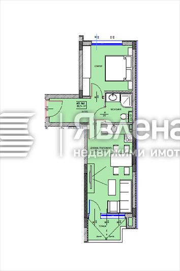 Двустаен апартамент в Поморие - 59 кв.м за 1418 €/кв.м - Снимка #1