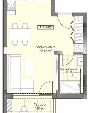 Едностаен апартамент в Пловдив, Остромила - 53 кв.м за 982 €/кв.м - Снимка #1