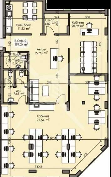 Офис в Бургас, Изгрев - 197 кв.м за 1202 €/кв.м - Снимка #1