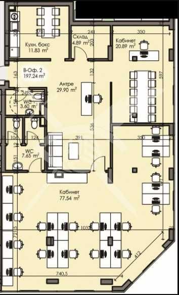 Офис в Бургас, Изгрев - 197 кв.м за 1202 €/кв.м - Снимка #1