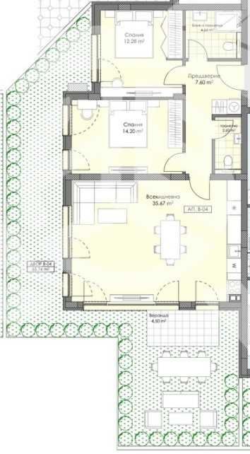 Тристаен апартамент в Пловдив, Остромила - 106 кв.м за 1437 €/кв.м - Снимка #1