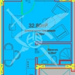 Едностаен апартамент в Бургас, Меден рудник - зона А - 36 кв.м за 923 €/кв.м - Снимка #1