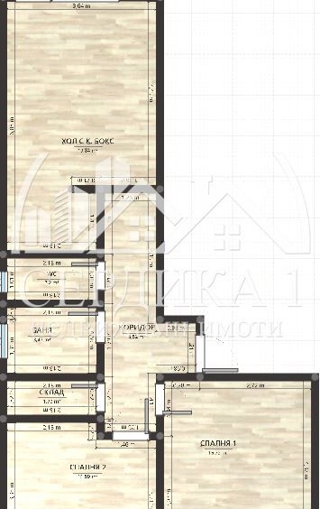 Тристаен апартамент в София, Люлин 3 - 102 кв.м за 1449 €/кв.м - Снимка #1
