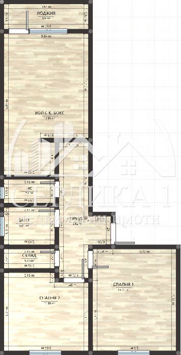 Тристаен апартамент в София, Люлин 3 - 102 кв.м за 1449 €/кв.м - Снимка #1