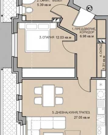 Двустаен апартамент в Пловдив, Остромила - 83 кв.м за 1055 €/кв.м - Снимка #1