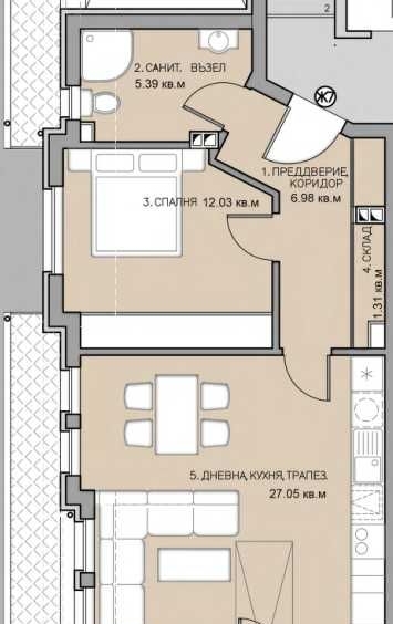 Двустаен апартамент в Пловдив, Остромила - 83 кв.м за 1055 €/кв.м - Снимка #1