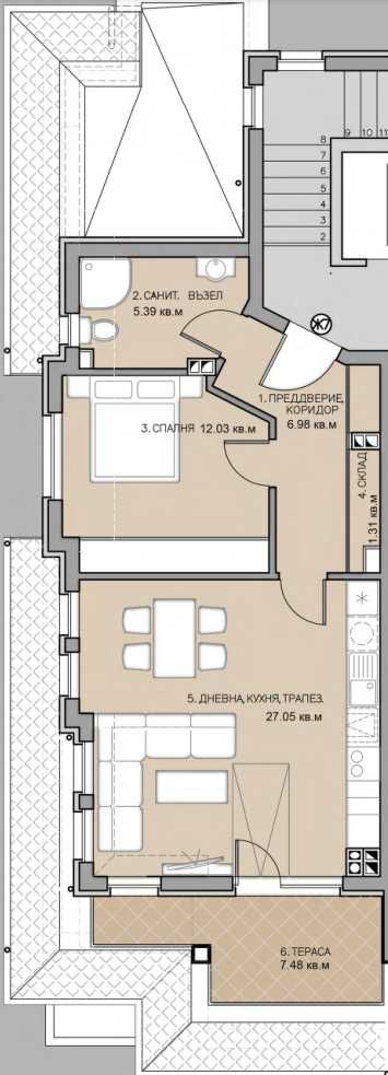 Двустаен апартамент в Пловдив, Остромила - 83 кв.м за 1055 €/кв.м - Снимка #1