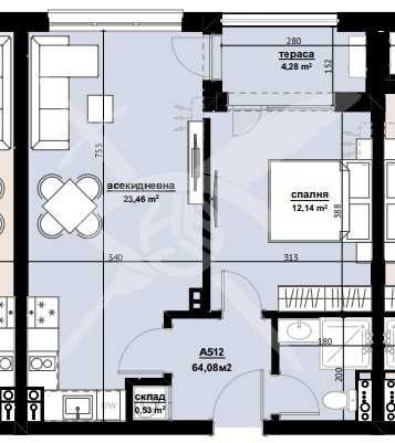 Двустаен апартамент в Бургас, Изгрев - 64 кв.м за 733 €/кв.м - Снимка #1