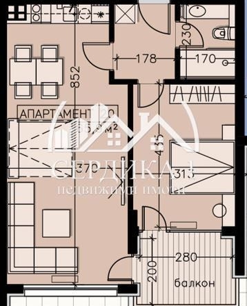Двустаен апартамент в София, Манастирски ливади - 79 кв.м за 1415 €/кв.м - Снимка #1