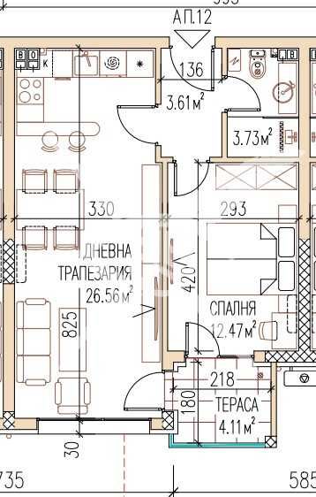 Двустаен апартамент в Пловдив, Остромила - 66 кв.м за 1167 €/кв.м - Снимка #1