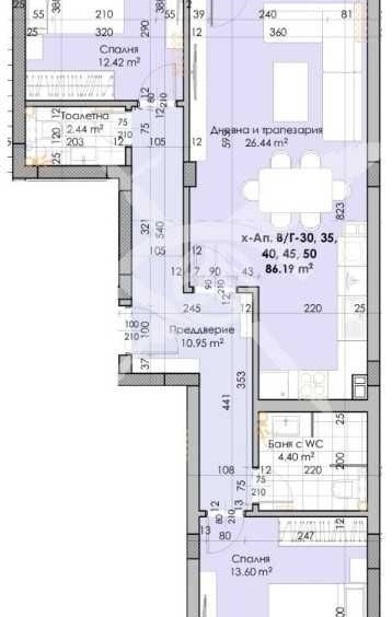 Тристаен апартамент в Пловдив, Кючук Париж - 103 кв.м за 389 €/кв.м - Снимка #1