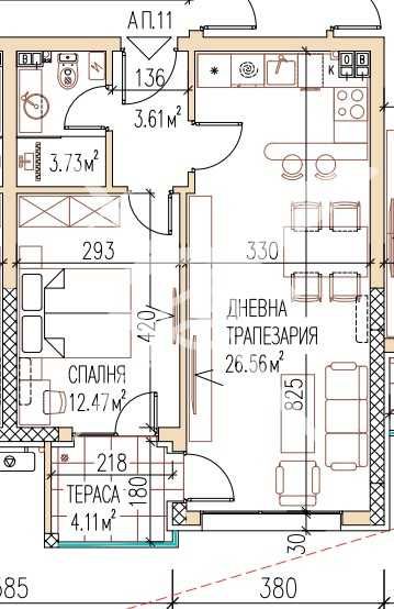Двустаен апартамент в Пловдив, Остромила - 66 кв.м за 594 €/кв.м - Снимка #1