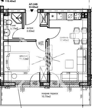 Двустаен апартамент в Пловдив, Беломорски - 61 кв.м за 1069 €/кв.м - Снимка #1