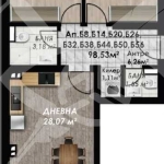 Тристаен апартамент в Пловдив, Кършияка - 114 кв.м за 855 €/кв.м - Снимка #1