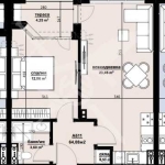 Двустаен апартамент в Бургас, Изгрев - 64 кв.м за 733 €/кв.м - Снимка #1