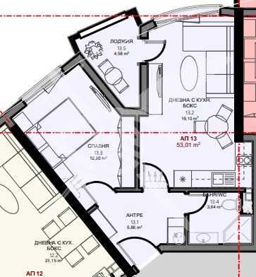 Двустаен апартамент в Поморие - 53 кв.м за 1090 €/кв.м - Снимка #1
