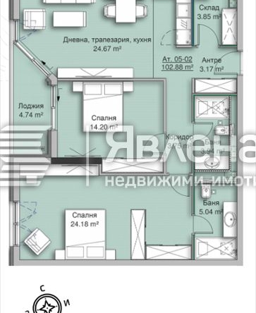 Тристаен апартамент в София, Кръстова вада - 126 кв.м за 1342 €/кв.м - Снимка #1