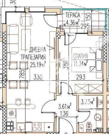 Двустаен апартамент в Пловдив, Остромила - 65 кв.м за 596 €/кв.м - Снимка #1