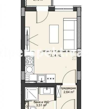 Едностаен апартамент в Пловдив, Христо Смирненски - 36 кв.м за 1128 €/кв.м - Снимка #1