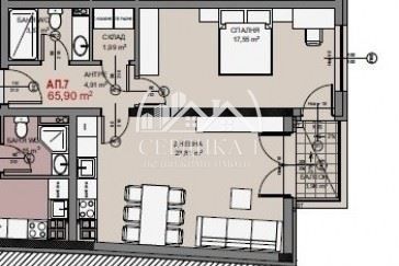 Двустаен апартамент в София, Овча купел - 82 кв.м за 1635 €/кв.м - Снимка #1