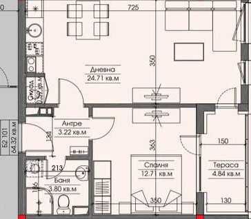 Двустаен апартамент в Бургас, Меден рудник - зона Б - 65 кв.м за 1221 €/кв.м - Снимка #1