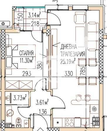 Двустаен апартамент в Пловдив, Остромила - 63 кв.м за 1160 €/кв.м - Снимка #1
