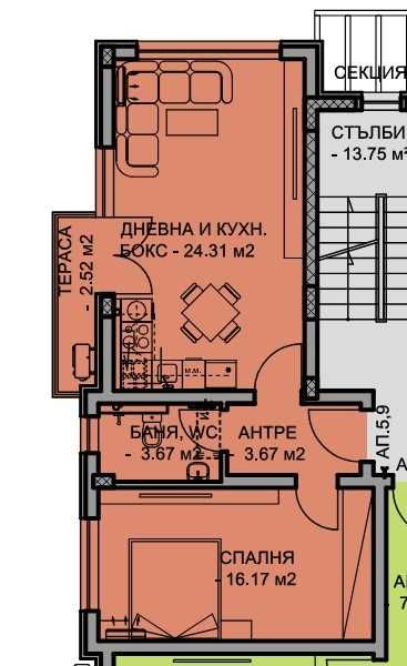 Двустаен апартамент в Пловдив, Остромила - 72 кв.м за 1125 €/кв.м - Снимка #1