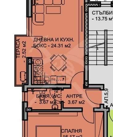 Двустаен апартамент в Пловдив, Остромила - 72 кв.м за 1079 €/кв.м - Снимка #1