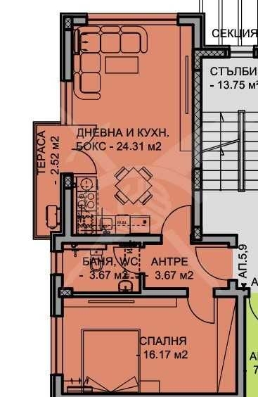 Двустаен апартамент в Пловдив, Остромила - 72 кв.м за 1079 €/кв.м - Снимка #1