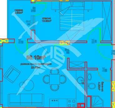 Двустаен апартамент в Бургас, Меден рудник - зона А - 64 кв.м за 908 €/кв.м - Снимка #1