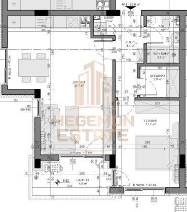 Двустаен апартамент в Варна, Владислав Варненчик - 74 кв.м за 689 €/кв.м - Снимка #1