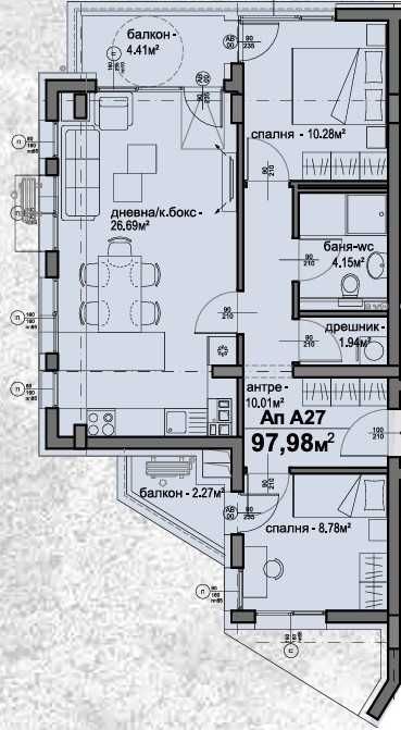 Тристаен апартамент в София, Люлин 5 - 98 кв.м за 1581 €/кв.м - Снимка #1