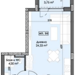 Едностаен апартамент в Пловдив, Тракия - 45 кв.м за 1108 €/кв.м - Снимка #1