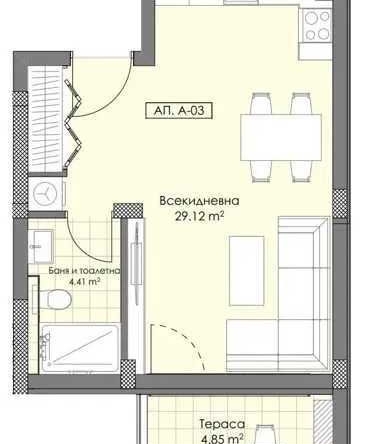 Едностаен апартамент в Пловдив, Остромила - 53 кв.м за 986 €/кв.м - Снимка #1