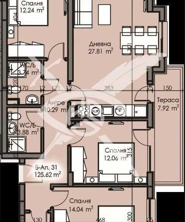 Многостаен апартамент в Бургас, Изгрев - 125 кв.м за 1156 €/кв.м - Снимка #1