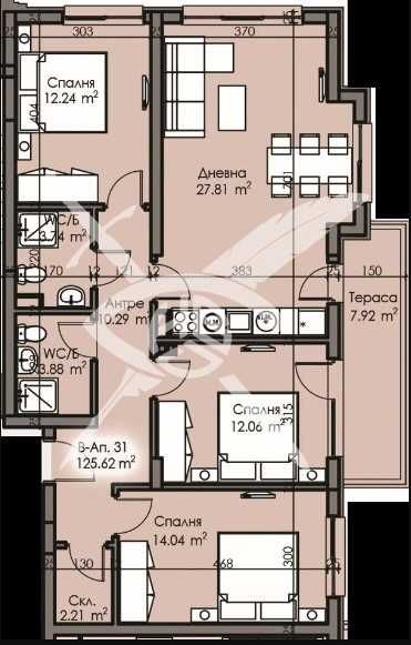 Многостаен апартамент в Бургас, Изгрев - 125 кв.м за 1156 €/кв.м - Снимка #1