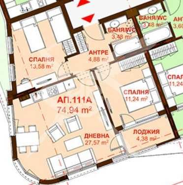 Тристаен апартамент в Бургас, Сарафово - 79 кв.м за 1488 €/кв.м - Снимка #1