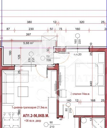 Двустаен апартамент в Велинград - 57 кв.м за 663 €/кв.м - Снимка #1
