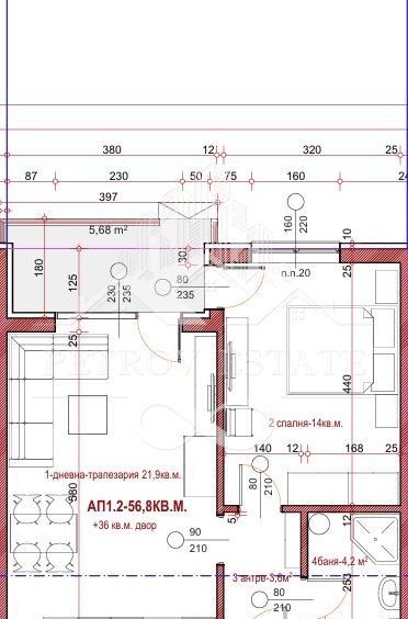 Двустаен апартамент в Велинград - 57 кв.м за 663 €/кв.м - Снимка #1