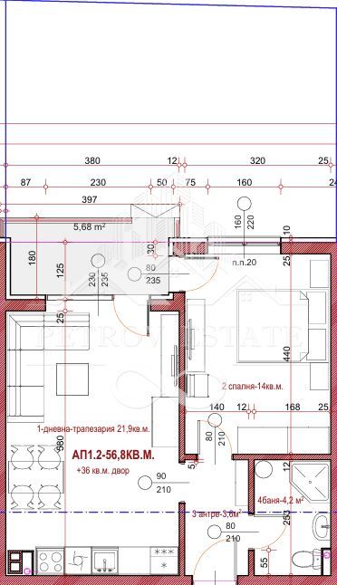 Двустаен апартамент в Велинград - 57 кв.м за 1300 €/кв.м - Снимка #1