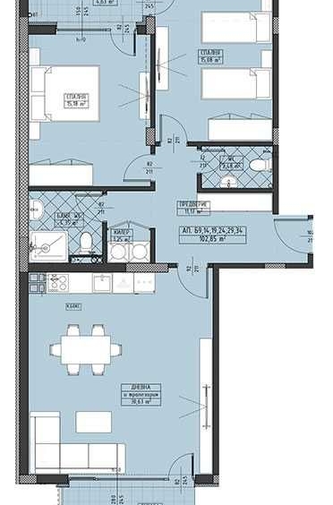 Тристаен апартамент в Пловдив, Христо Смирненски - 118 кв.м за 1002 €/кв.м - Снимка #1