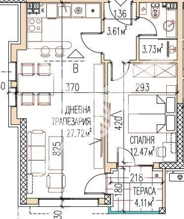 Дава се под наем Двустаен апартамент в Пловдив, Остромила - 70 кв.м за 81029 € - Снимка #1