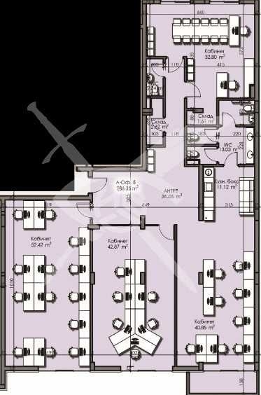 Офис в Бургас, Изгрев - 286 кв.м за 1202 €/кв.м - Снимка #1