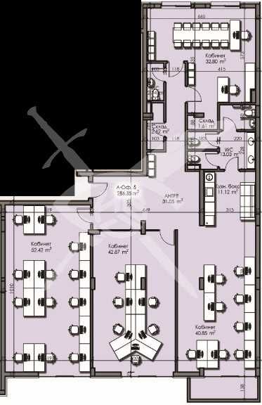 Офис в Бургас, Изгрев - 286 кв.м за 1202 €/кв.м - Снимка #1