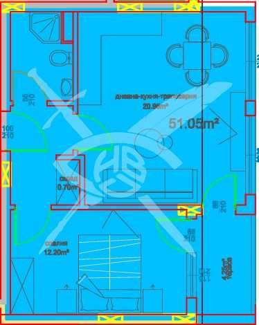 Двустаен апартамент в Бургас, Меден рудник - зона А - 59 кв.м за 901 €/кв.м - Снимка #1